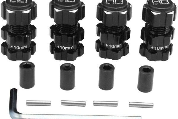 Hot Racing HRAMXX10W01    MXX10W01 Aluminum +10mm 17mm Splined Hubbs, for Traxxas Maxx