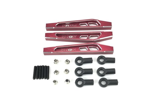 CEN Racing Front Upper & Lower Suspension Links (69mm, CNC Aluminum, Red