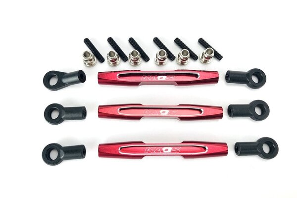 CEN Racing Panhard Bar & Steering Tie Rod (57mm, CNC Aluminum, Red Anodi