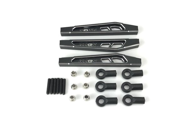 CEN Racing Front Upper & Lower Suspension Links (69mm, CNC Aluminum, Bla