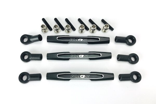 CEN Racing Panhard Bar & Steering Tie Rod (57mm, CNC Aluminum, Black Ano