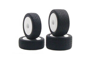 CARISMA GT24B Tires, Mounted (4): White Wheels