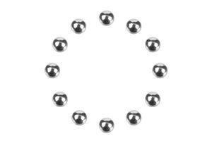 Corally (Team Corally) Precision Diff Balls 1/8 - Chrome - 12 pcs