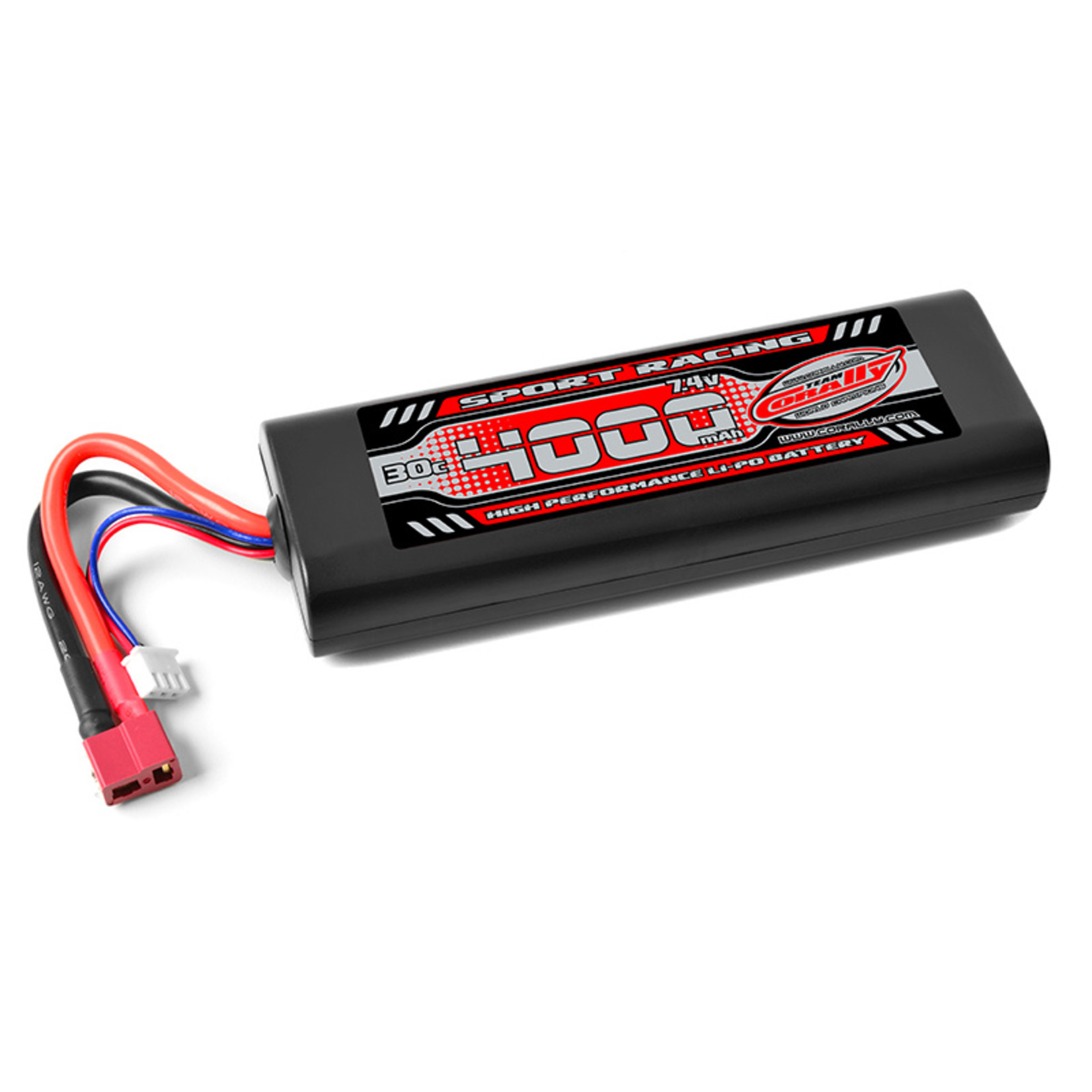 Corally (Team Corally) 4000mAh 7.4v 2S 30C Hardcase LiPo Battery with Hardwired