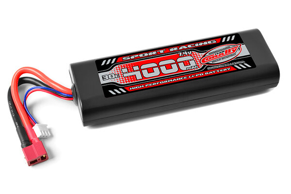 Corally (Team Corally) 4000mAh 7.4v 2S 30C Hardcase LiPo Battery with Hardwired