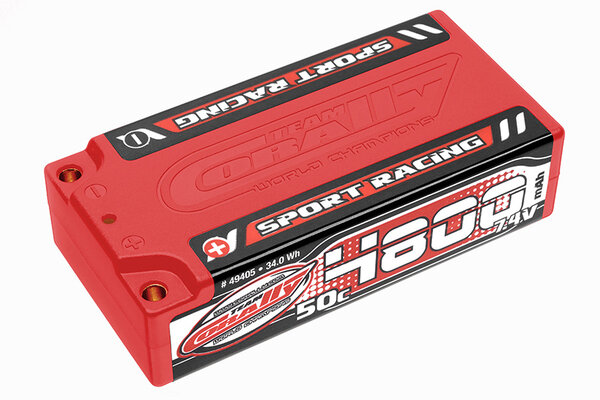 Corally (Team Corally) 4800mAh 7.4v 2S 50C Hardcase Sport Racing Shorty Lipo