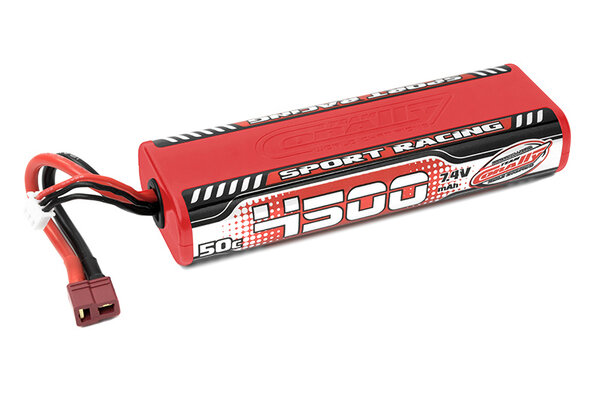 Corally (Team Corally) 4500mAh 7.4v 2S 30C Rounded Hardcase Sport Racing LiPo