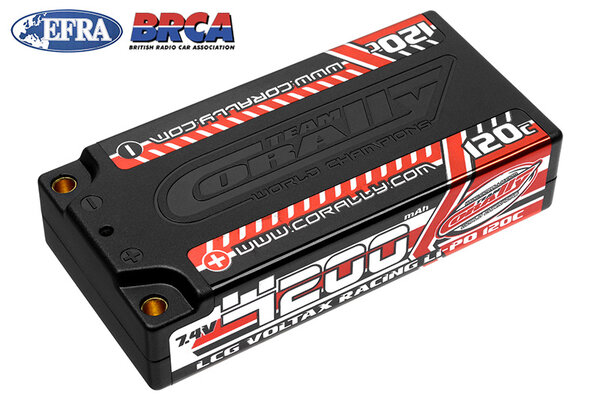 Corally (Team Corally) Voltax 120C LiPo Battery 4200Mah 7.4V LCG Shorty 2S