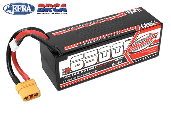 Corally (Team Corally) 6500mAh 15.2v 4S 120C Voltax Hardcase Lipo Battery with