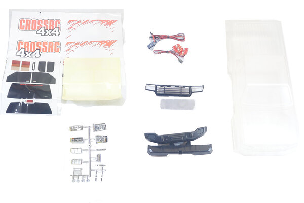 Cross RC VR4 Chrome Body Assembly with Light Kit