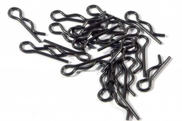 HPI Racing Body Clip (6mm/Black/20pcs)