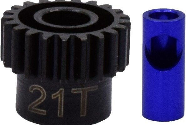 Hot Racing 21T, 0.6 Module Steel Pinion Gear, for 5mm/1/8in Motor Shaf