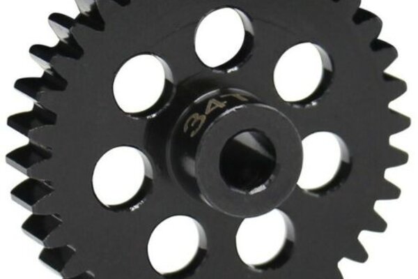 Hot Racing HRANSG34M1 34 Tooth Steel Mod 1 Pinion Gear, 5mm