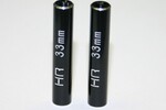 Hot Racing Aluminum Standoff Post Link 6x33mm w/ Threads, Black