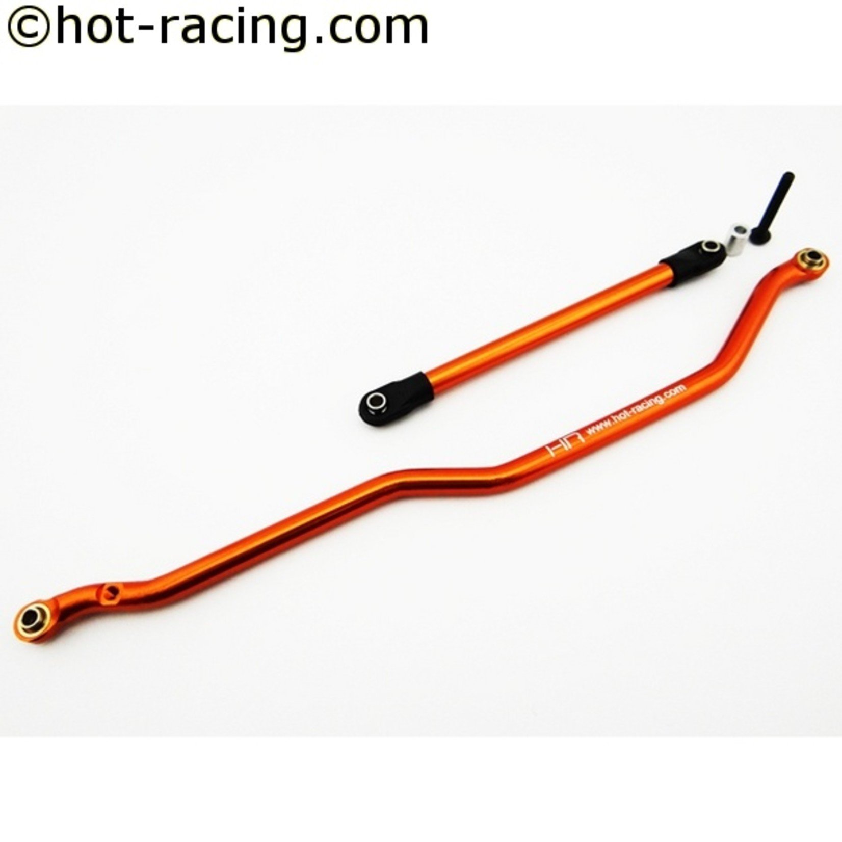 Hot Racing Orange Aluminum Fixed Link Steering Rod, Axial Wraith,