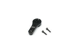 CARISMA Aluminum Clamping Servo Arm, 25T Black: SCA-1E Series