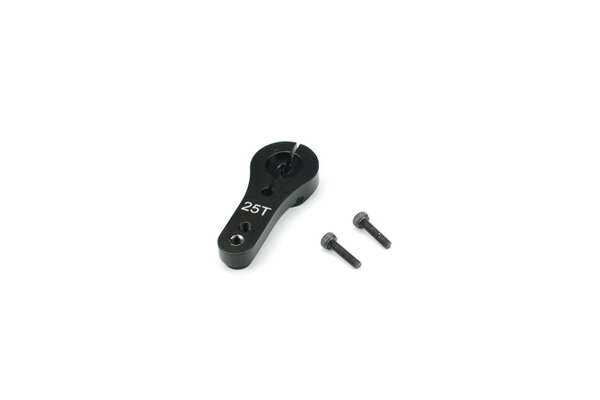 CARISMA Aluminum Clamping Servo Arm, 25T Black: SCA-1E Series