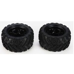 DHK Hobby Tires, Mounted on Black Wheels (2pc) - Zombie