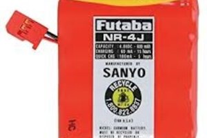 Futaba 4-Cell NR-4J 600mAh Flat Receiver Pack Battery Futaba 4-Cell NR-4J 600mAh Flat Receiver Pack Battery