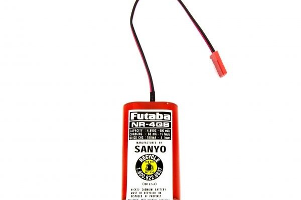 Futaba 4-Cell 600mAh Square Receiver Battery
