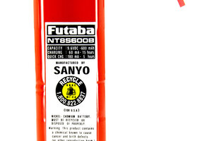 Futaba 9.6V 600mAh NiCd Transmitter Battery, Square Pack