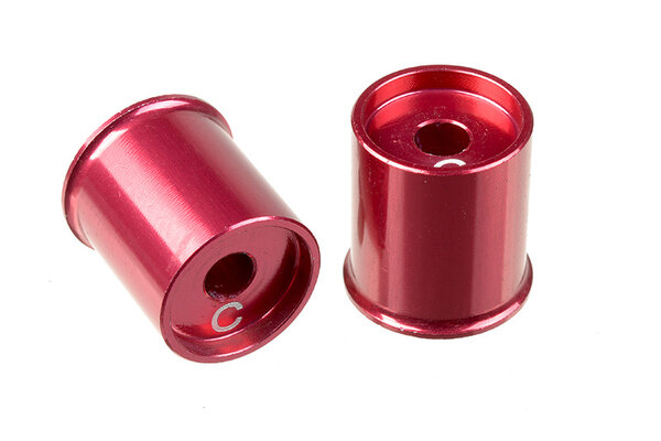 Corally (Team Corally) Aluminum Lower Arm Cap C, - 2mm (2 pcs) SSX-10