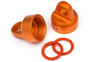HPI Racing Aluminum Top Shock Cap (Orange/2pcs) Savage XS
