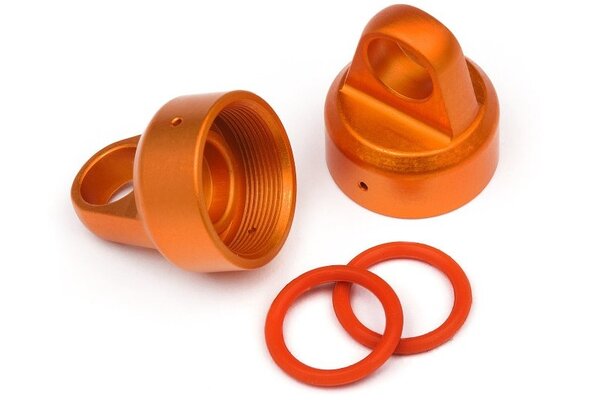 HPI Racing Aluminum Top Shock Cap (Orange/2pcs) Savage XS