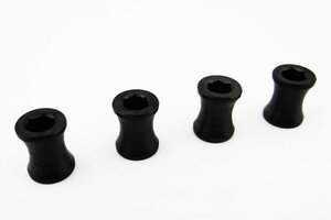 Hot Racing HRARSSLF117X   Black Steel M4 Wheel Barrel Nut Fastener