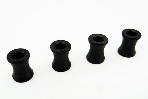 Hot Racing HRARSSLF117X   Black Steel M4 Wheel Barrel Nut Fastener