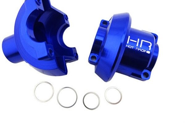 Hot Racing CNC Aluminum Outer Diff Case Blue Revo