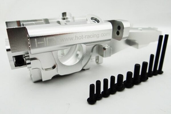 Hot Racing Secure Lock Rear Bulkhead 1/10 Revo Silver