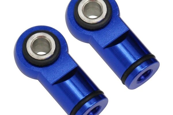 Hot Racing Blue Ball Type Aluminum Shock Ends, for Traxxas Revo