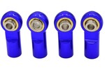 Hot Racing Blue Push Rod Ends, 7075 Aluminum (4pcs)