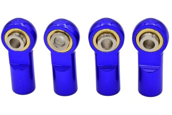 Hot Racing Blue Push Rod Ends, 7075 Aluminum (4pcs)