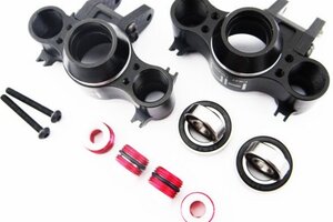 Hot Racing Heavy Duty Aluminum/Carbon Fib Axle Carriers-Black