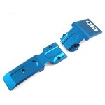 Hot Racing Aluminum Front Skid Plate (Blue), for Traxxas Revo