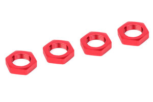 Corally (Team Corally) Wheel Nut - Aluminum - Ribbed - 4 pcs: Dementor, Kronos,