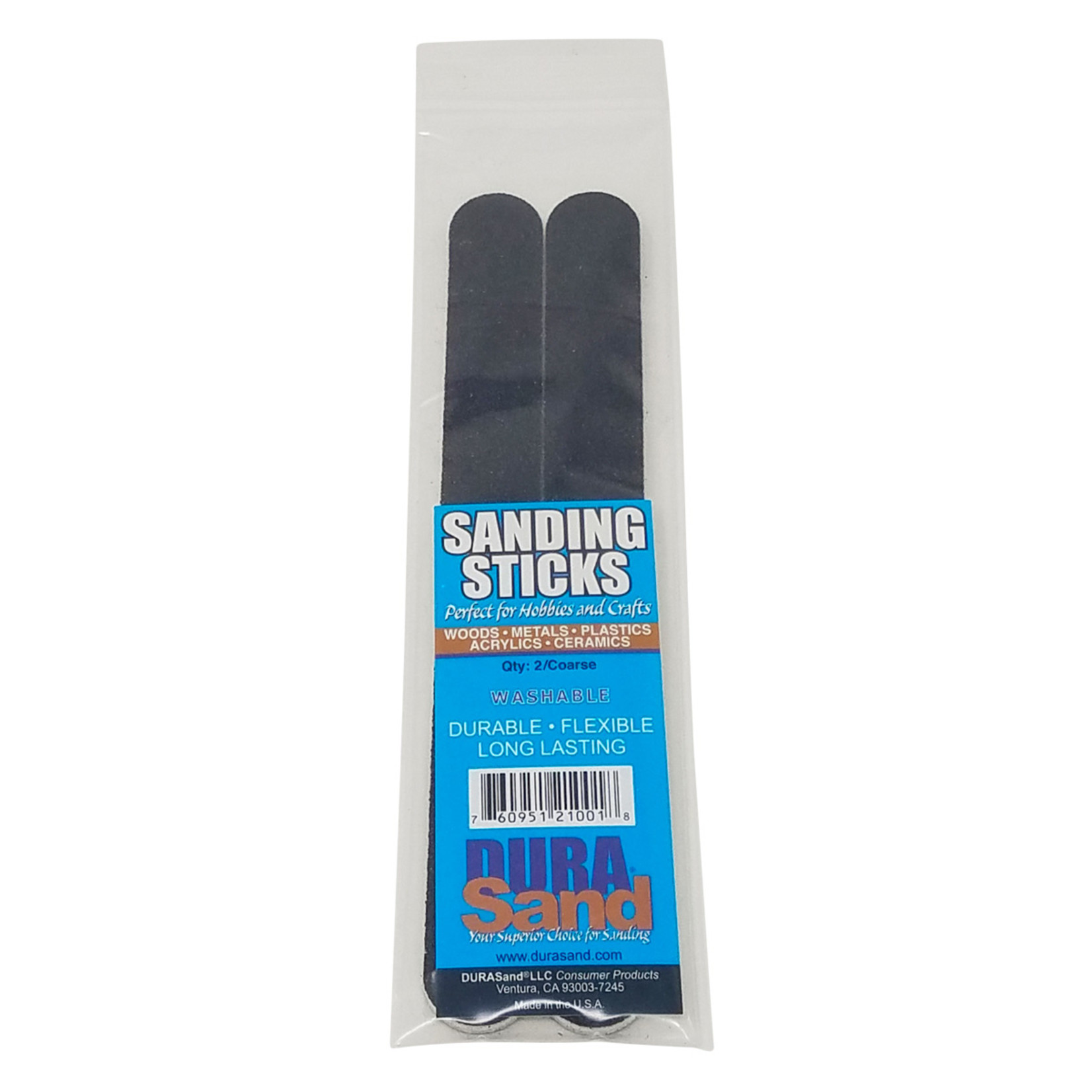 Durasand Sanding Sticks, 2 Pieces Bagged, 100/180 Black