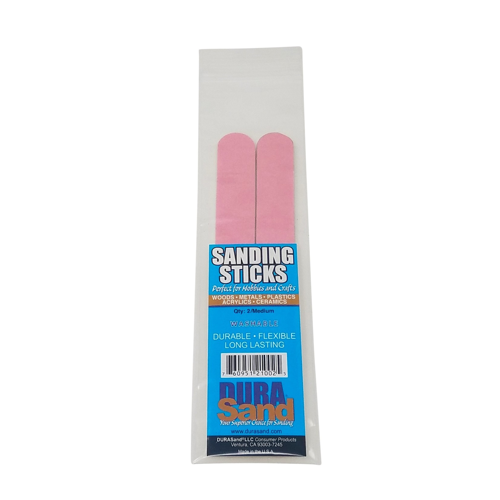 Durasand Sanding Sticks, 2 Pieces Bagged, 280/320 Pink