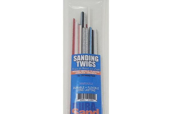 Durasand Sanding Twigs, 20 Pieces Bagged, Assorted