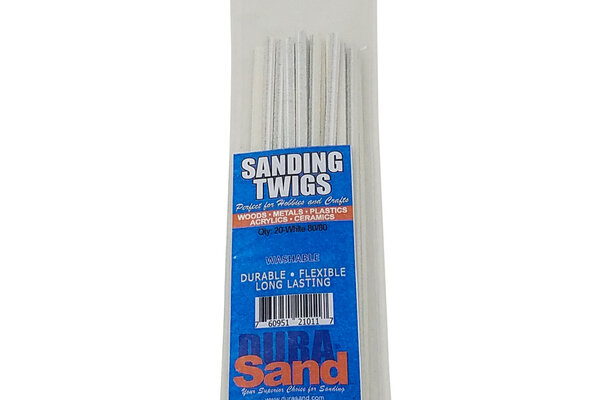 Durasand Sanding Twigs, 20 Pieces Bagged, 80/80 White