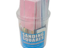 Durasand Sanding Squares, 75 Piece Bucket, Assorted Grits &