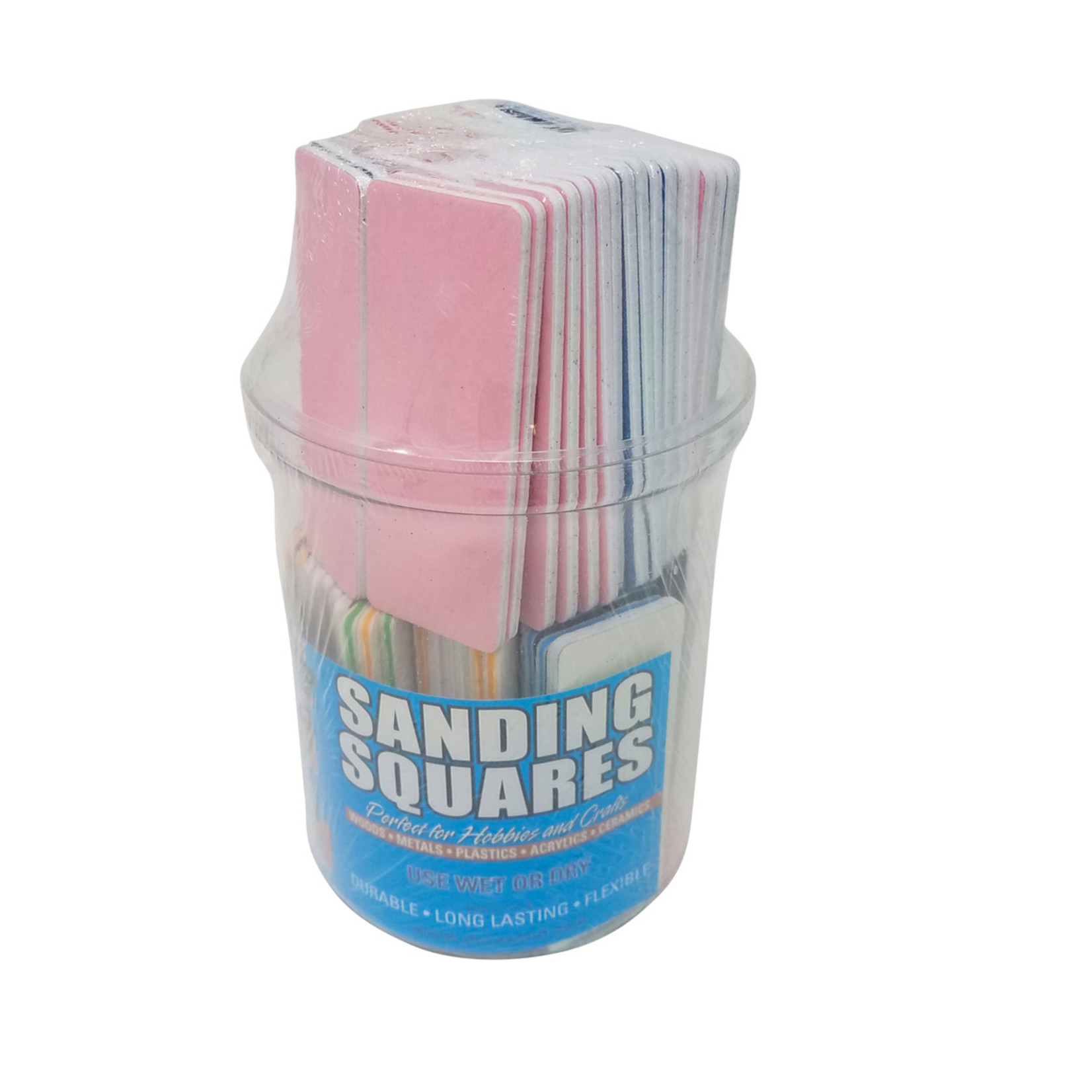 Durasand Sanding Squares, 75 Piece Bucket, Assorted Grits &