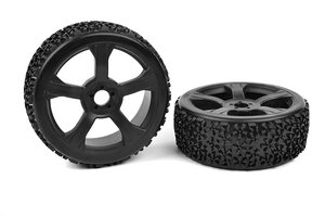 Corally (Team Corally) Off-Road 1/8 Buggy Tires - Ninja - Low Profile - Glued on