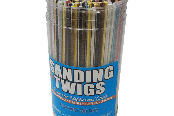 Durasand Sanding Twigs, 300 Piece Bucket, Assorted Grits &