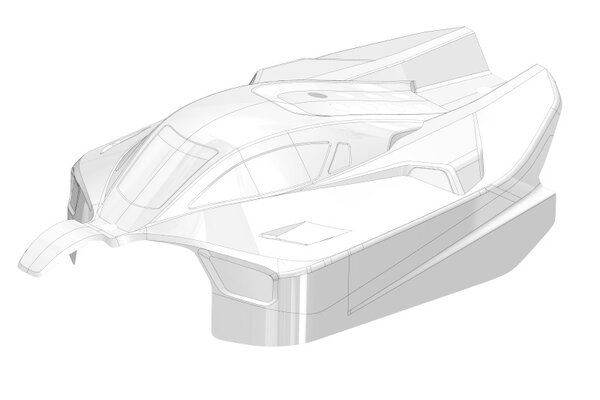 Corally (Team Corally) Polycarbonate Body - Python XP 6S - Clear - Cut - 1pc