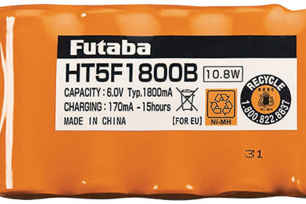 Futaba 1800mAh NiMh Transmitter Battery (5-Cell)