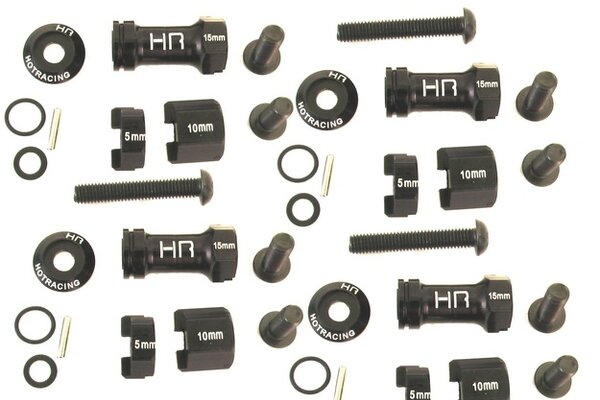 Hot Racing Aluminum 12mm Multi Width Hex Hub, 30 to 60mm