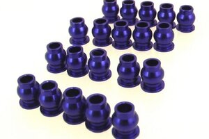 Hot Racing Blue Aluminum Hollow Ball Set (20) for AX10, SCX10